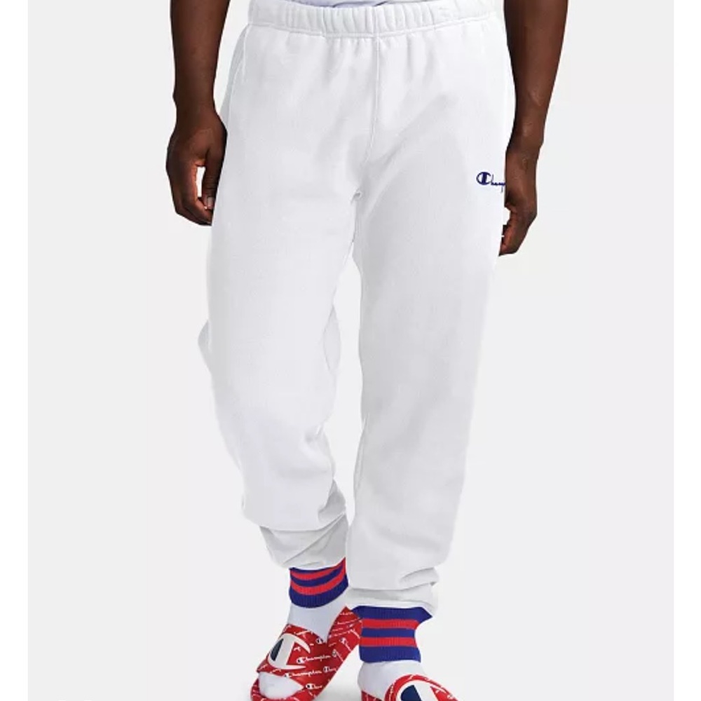 Mens C life reverse weave joggers Champion red white and blue USA size L preppy